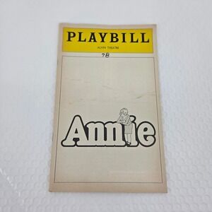Annie Broadway Playbill Alvin Theatre February 1978 Musical Program Vintage